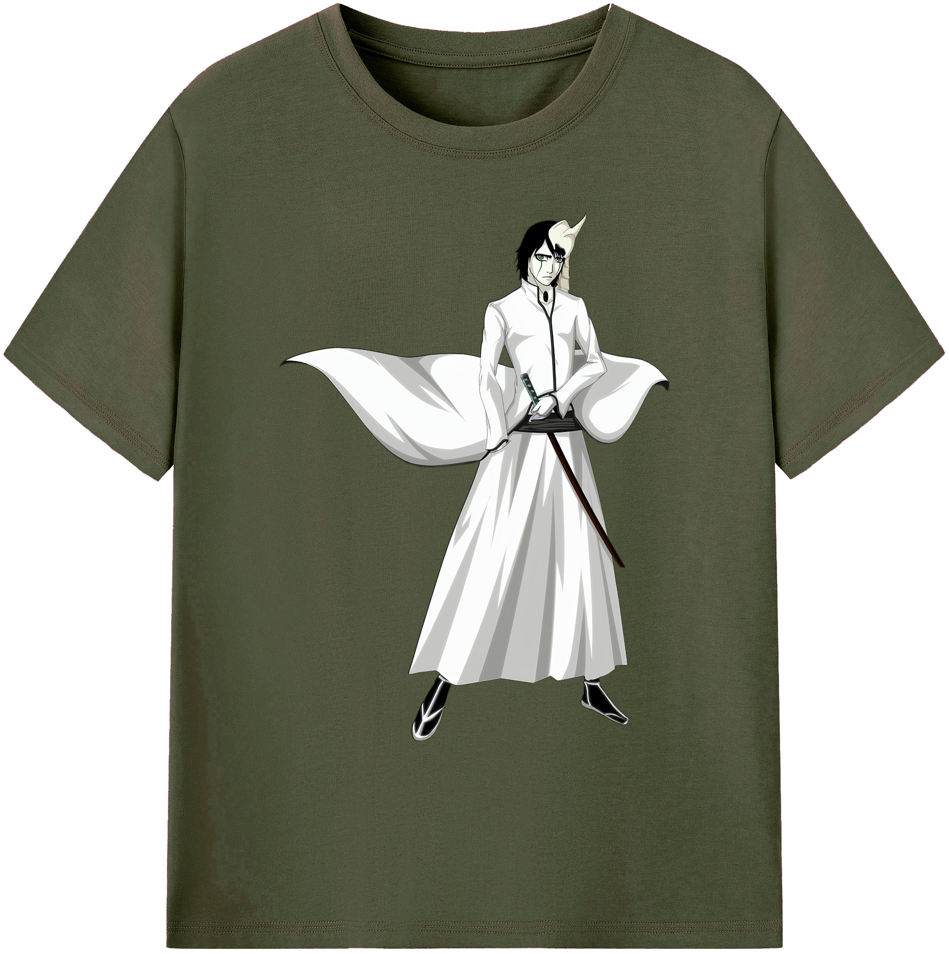 （画像用） ブリーチ ウルキオラ·シファー BLEACH Ulquiorra cifer 綿100％ メンズ半袖Tシャツ｜肌触りやわらか＆通気性
